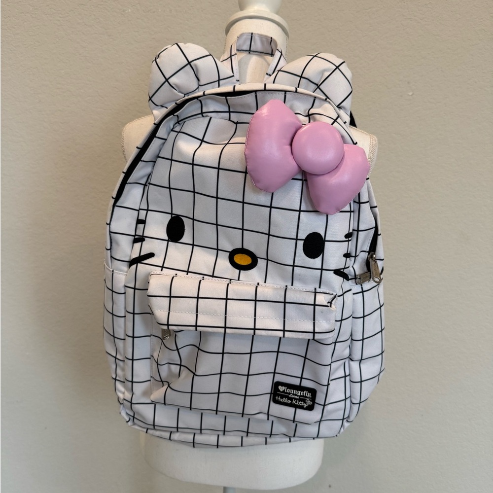 Loungefly White and Pink Hello Kitty Backpack